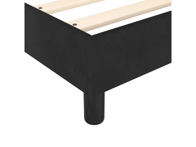 cadre de lit avec matelas Noir 140x200 cm Velours