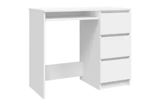 Bureau Blanc 90x45x76 cm Aggloméré 2