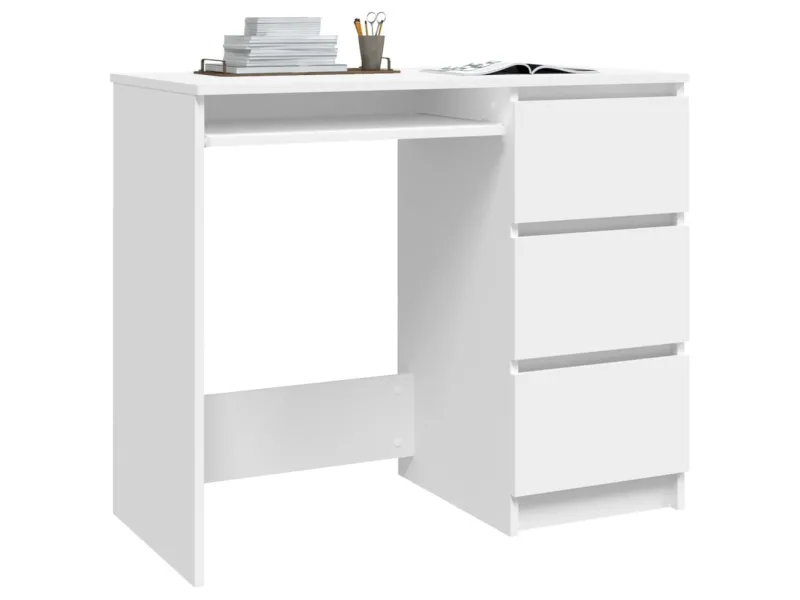 Bureau Blanc 90x45x76 cm Aggloméré