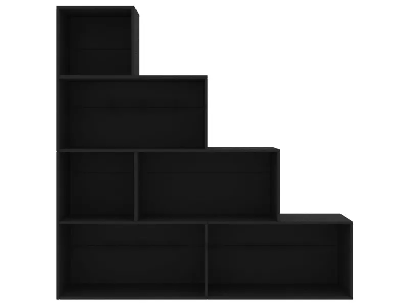 Bibliothèque/Séparateur de pièce Noir 155x24x160 cm Aggloméré