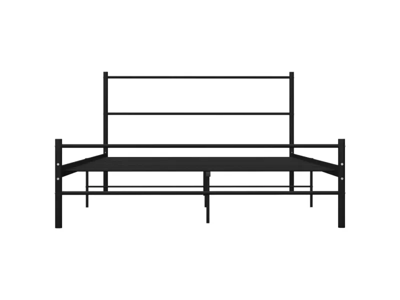 Lit Noir Métal 140 x 200 cm