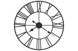 Horloge murale vintage avec mouvement à quartz Métal 80 cm XXL
