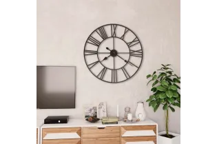 Horloge murale vintage avec mouvement à quartz Métal 80 cm XXL 2