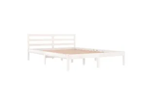 Lit Bois massif de pin 140x200 cm Blanc 2