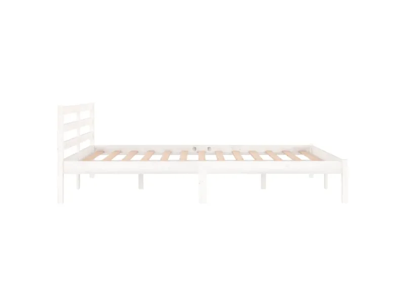 Lit Bois massif de pin 140x200 cm Blanc