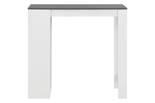 Table de bar avec étagère Blanc 110x50x103 cm 2