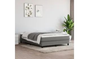 Lit Gris foncé 140x190 cm Tissu