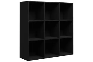 Bibliothèque Noir 98x30x98 cm Aggloméré 2