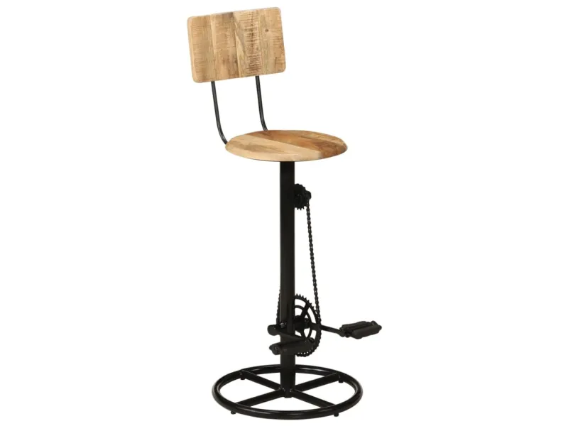 Tabourets de bar lot de 2 bois massif de manguier