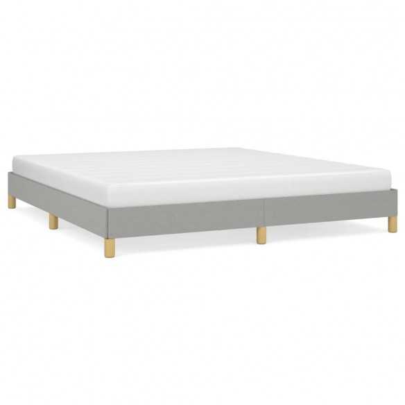 Lit Gris clair 180x200 cm Tissu