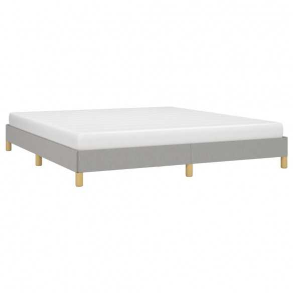 Lit Gris clair 180x200 cm Tissu