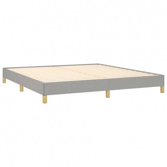 Lit Gris clair 180x200 cm Tissu