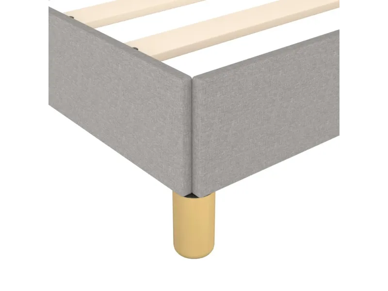 Lit Gris clair 180x200 cm Tissu