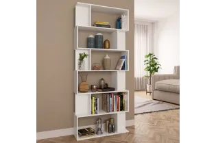 Bibliothèque/Séparateur de pièce Blanc 80x24x192 cm Aggloméré