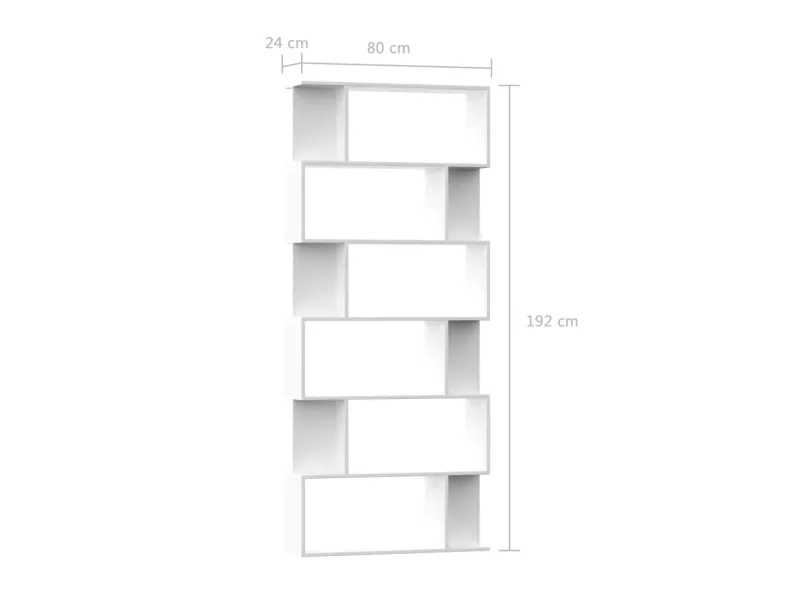 Bibliothèque/Séparateur de pièce Blanc 80x24x192 cm Aggloméré