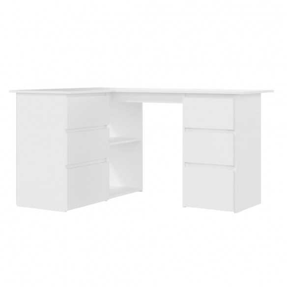 Bureau d'angle Blanc 145x100x76 cm 