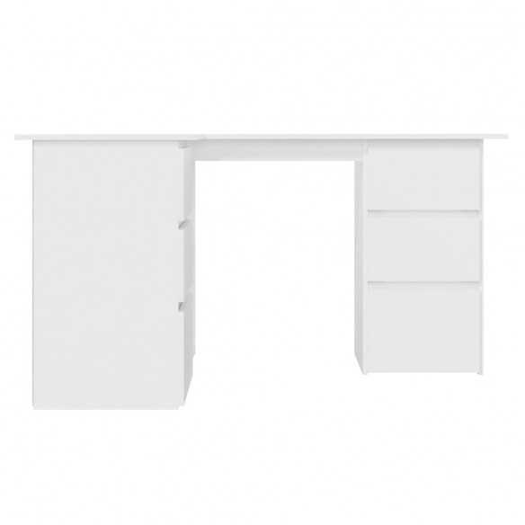 Bureau d'angle Blanc 145x100x76 cm 