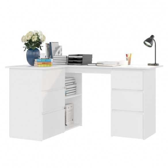 Bureau d'angle Blanc 145x100x76 cm 