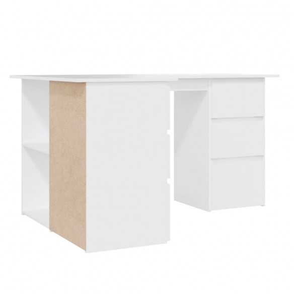 Bureau d'angle Blanc 145x100x76 cm 