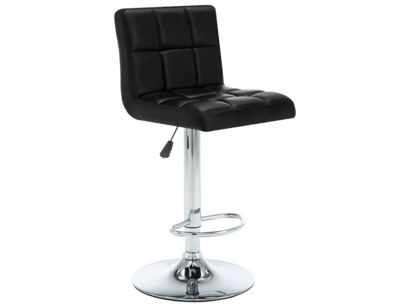 Tabourets de bar lot de 2 noir similicuir