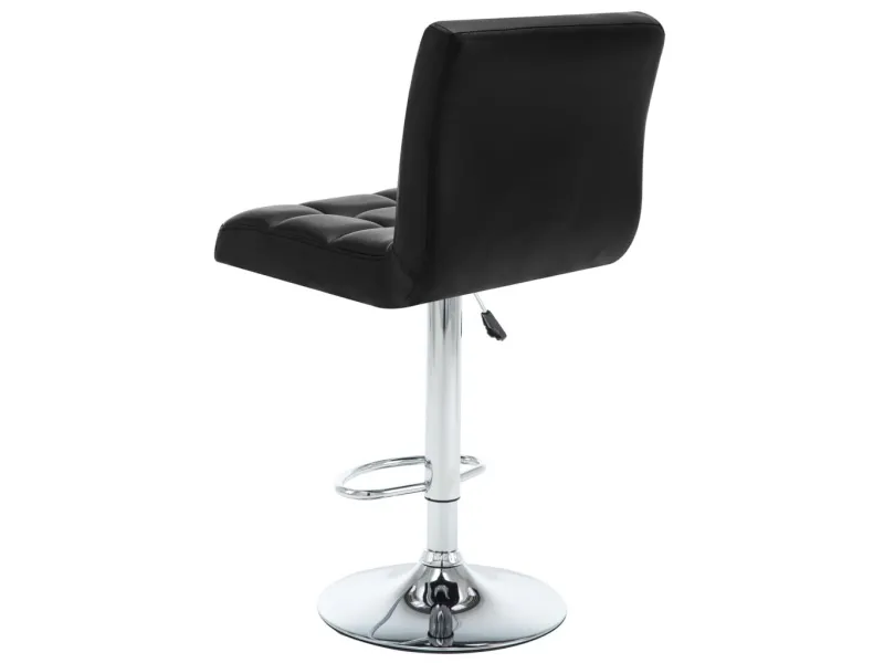 Tabourets de bar lot de 2 noir similicuir