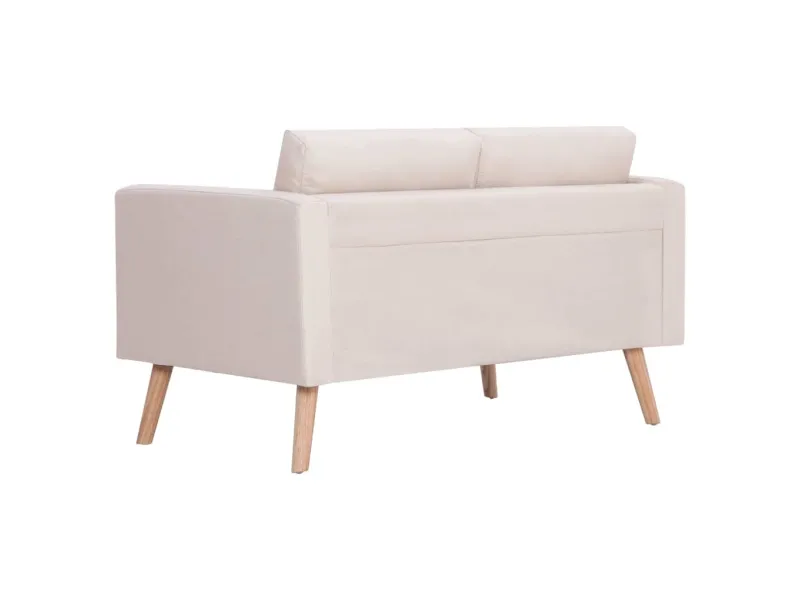 Ensemble de canapé 2 pcs Tissu Crème