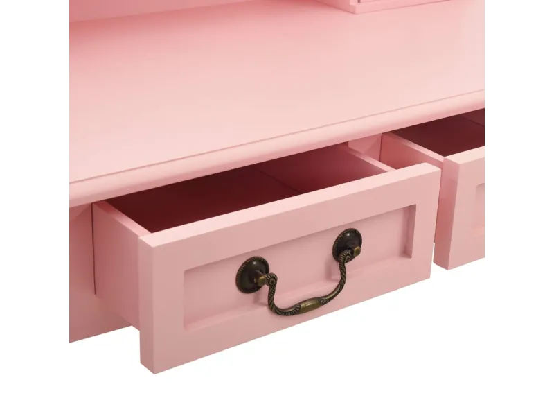 Ensemble de coiffeuse avec tabouret Rose 80x69x141 cm Paulownia