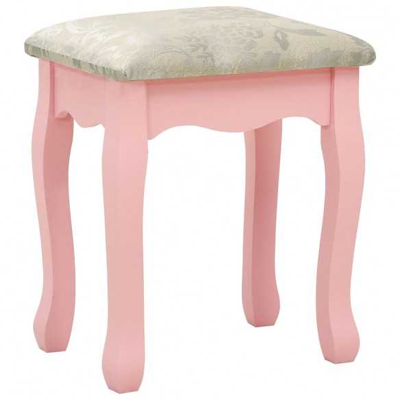 Ensemble de coiffeuse avec tabouret Rose 80x69x141 cm Paulownia