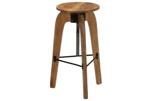 Chaises de bar lot de 2 bois d'acacia solide 2