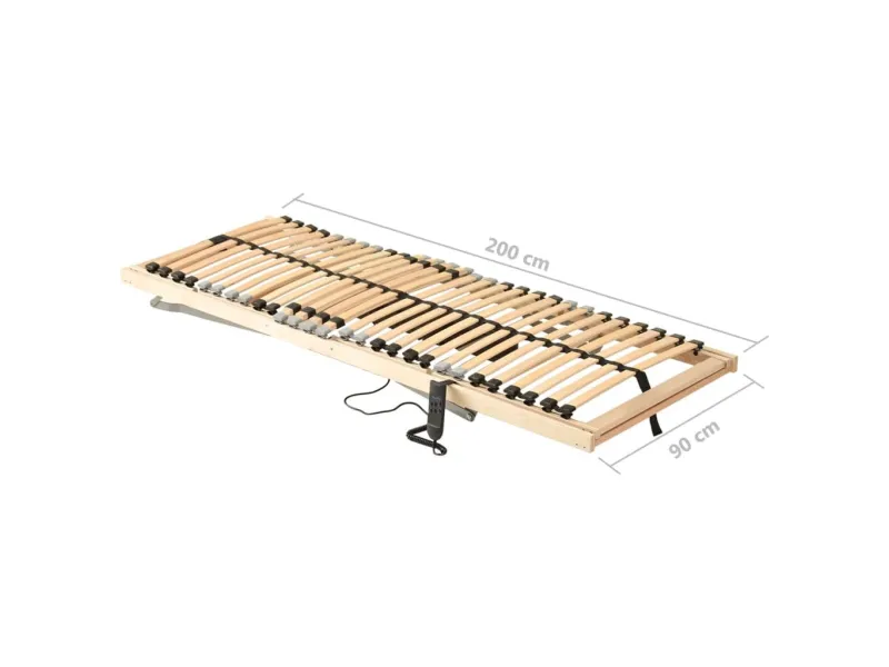 Sommier à lattes électrique avec 28 lattes 7 zones 90x200 cm