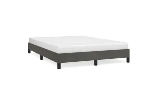 Lit Gris foncé 140x190 cm Velours 2