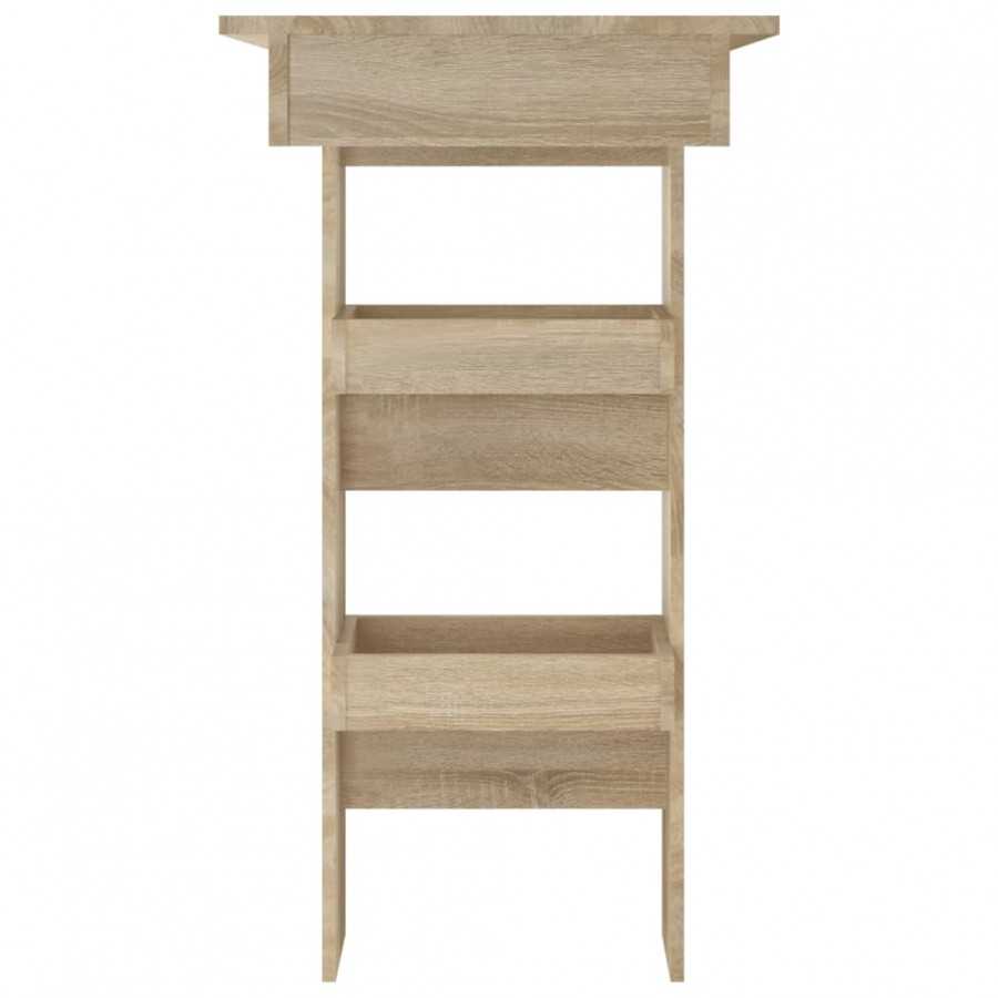 Table bar murale Chêne Sonoma 102x45x103,5 cm Bois d'ingénierie