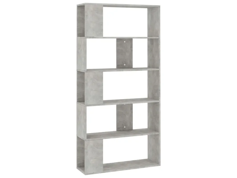 Bibliothèque/Séparateur de pièce Gris béton 80x24x159 cm
