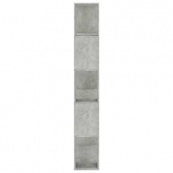 Bibliothèque/Séparateur de pièce Gris béton 80x24x159 cm