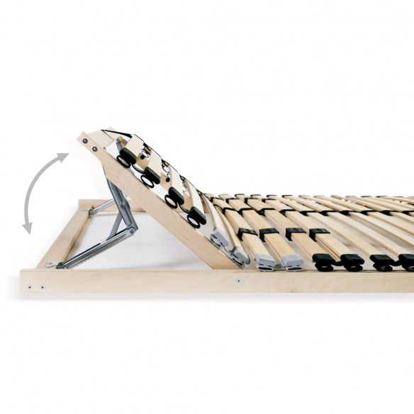 Sommiers à lattes 2 pcs avec 28 lattes 7 zones 90x200 cm