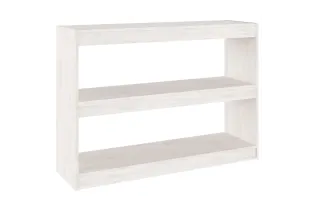 Bibliothèque/Séparateur de pièce Blanc 100x30x71,5cm Pin massif 2