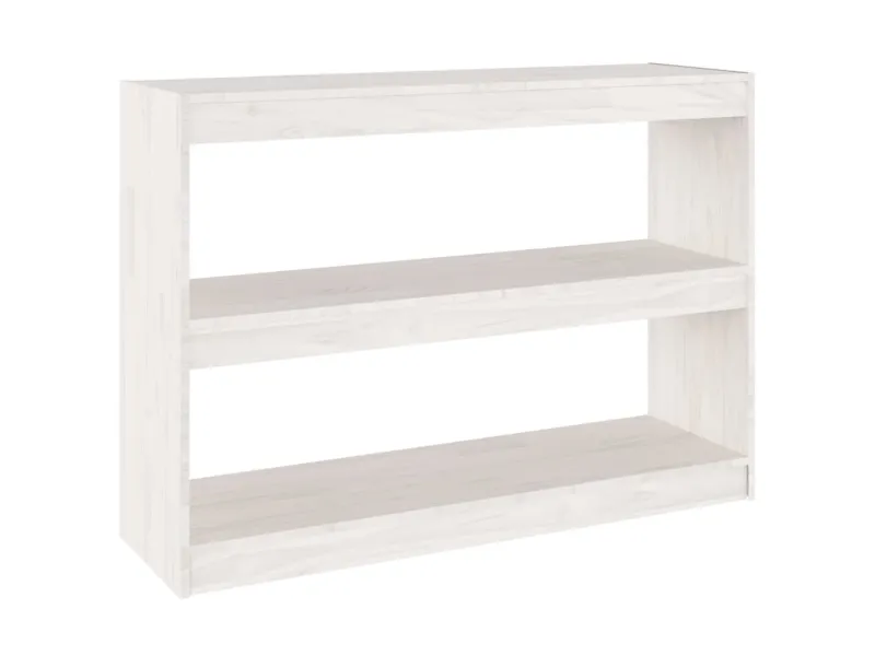 Bibliothèque/Séparateur de pièce Blanc 100x30x71,5cm Pin massif
