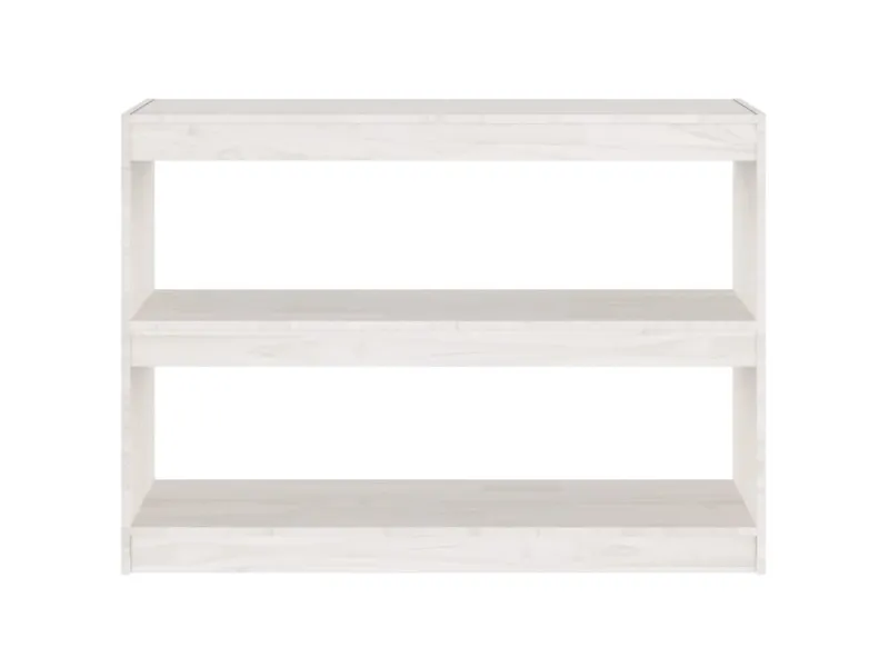 Bibliothèque/Séparateur de pièce Blanc 100x30x71,5cm Pin massif