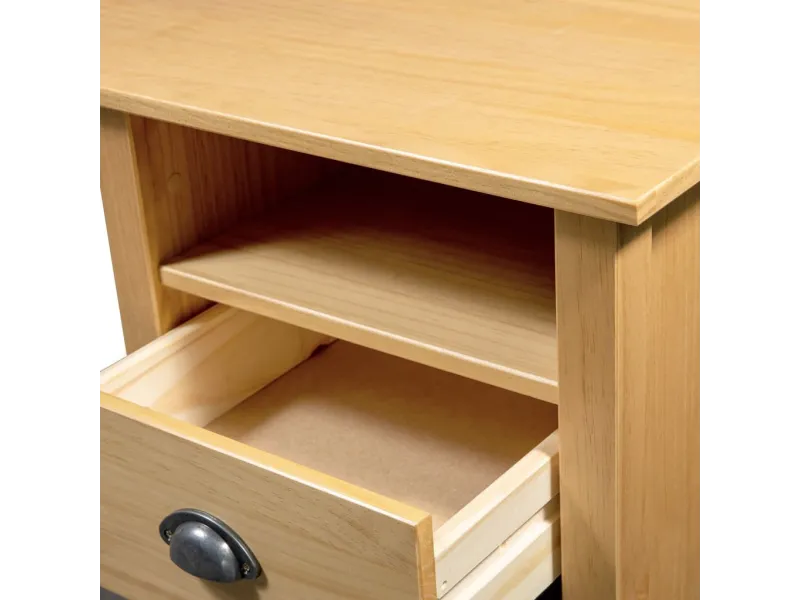 Bureau Hill avec 3 tiroirs 120x50x74 cm Pin solide