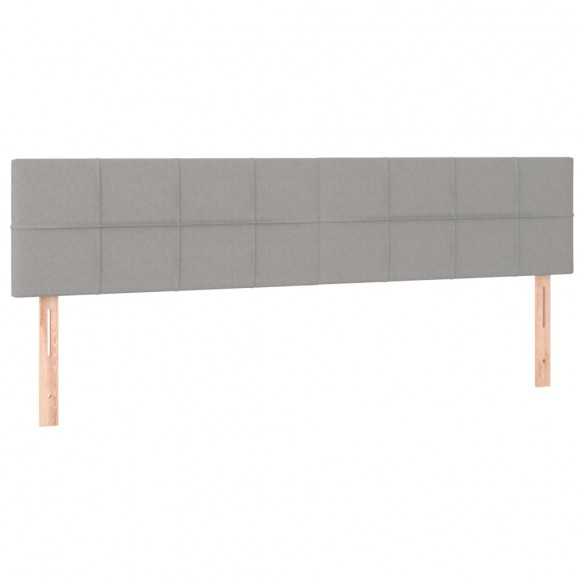 cadre de lit et matelas Gris clair 140x200cm Velours