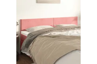 Têtes de lit 2 pcs Rose 100x5x78/88 cm Velours
