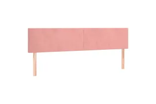 Têtes de lit 2 pcs Rose 100x5x78/88 cm Velours 2