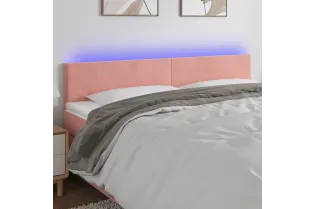 Tête de lit à LED Rose 200x5x78/88 cm Velours
