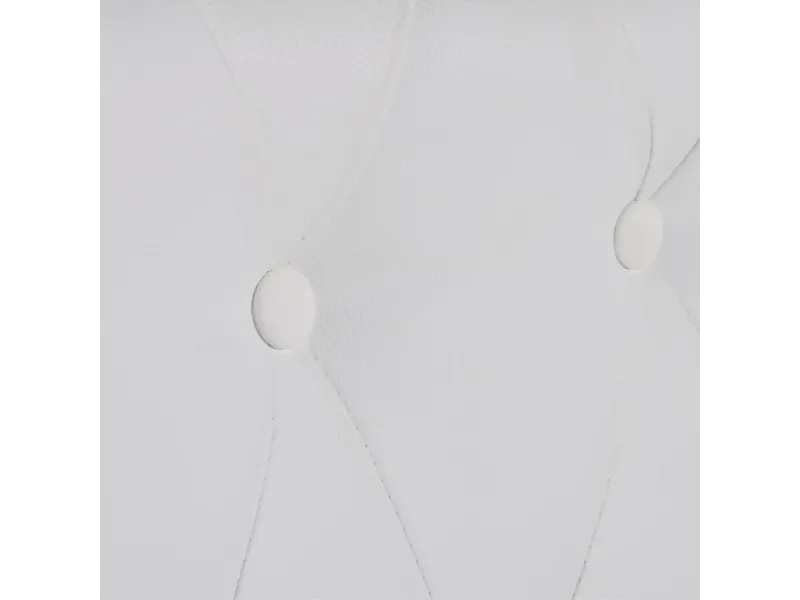 Canapé Chesterfield à 2 places cuir synthétique blanc