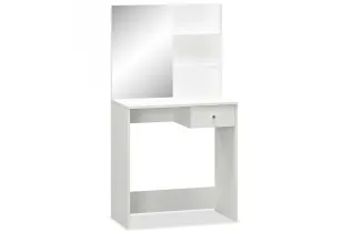 Coiffeuse Bois d’ingénierie 75x40x141 cm Blanc 2