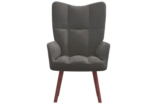 Chaise de relaxation Gris foncé Velours 2