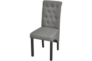 Chaises à manger lot de 2 gris clair tissu 2