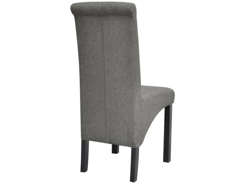 Chaises à manger lot de 2 gris clair tissu