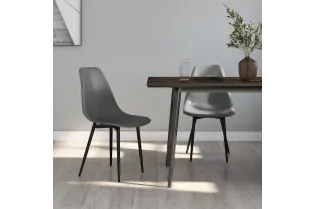 Chaises à manger lot de 2 gris PP