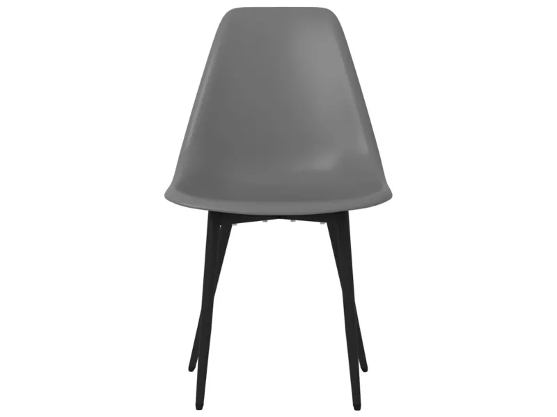 Chaises à manger lot de 2 gris PP